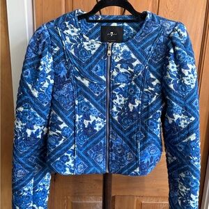 Blue Floral Women's Jacket